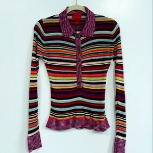 💥💥NWOT💥💥 Missoni for Target Pink Multicolor Stripe Rib Sweater M